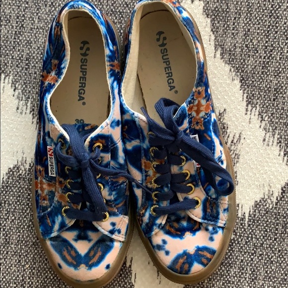 Superga Shoes - Superga tie-dye velvet sneakers